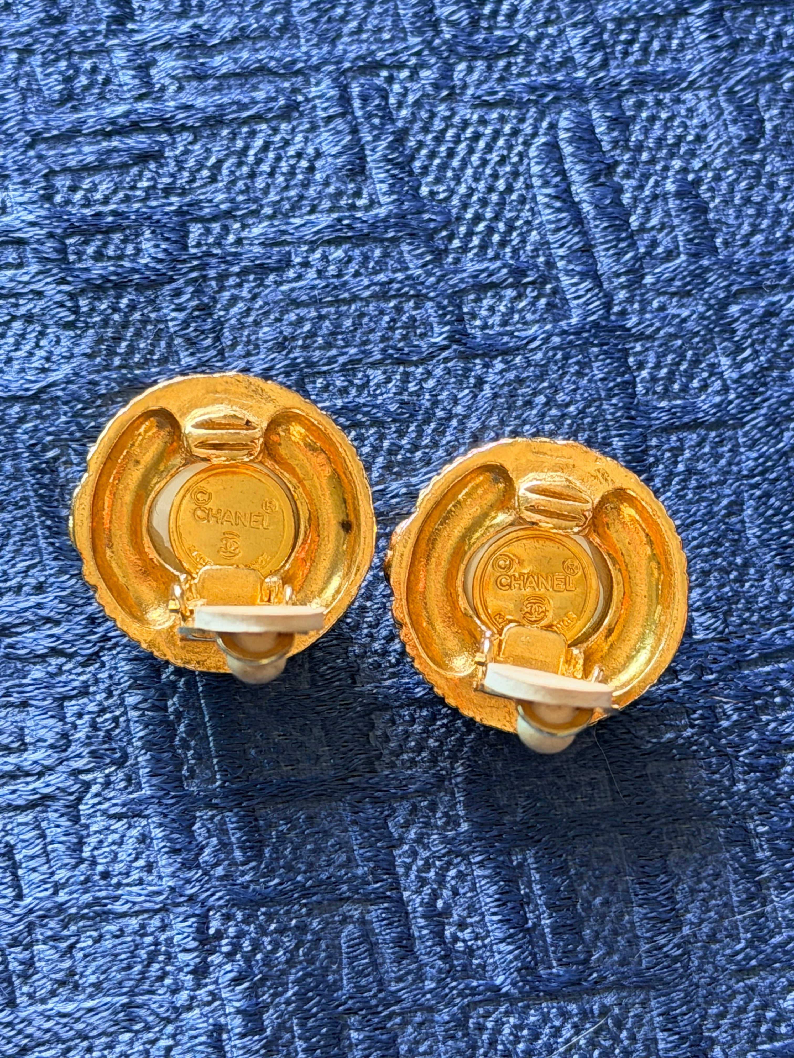 Vintage Chanel Faux Pearl Clip-On Earrings