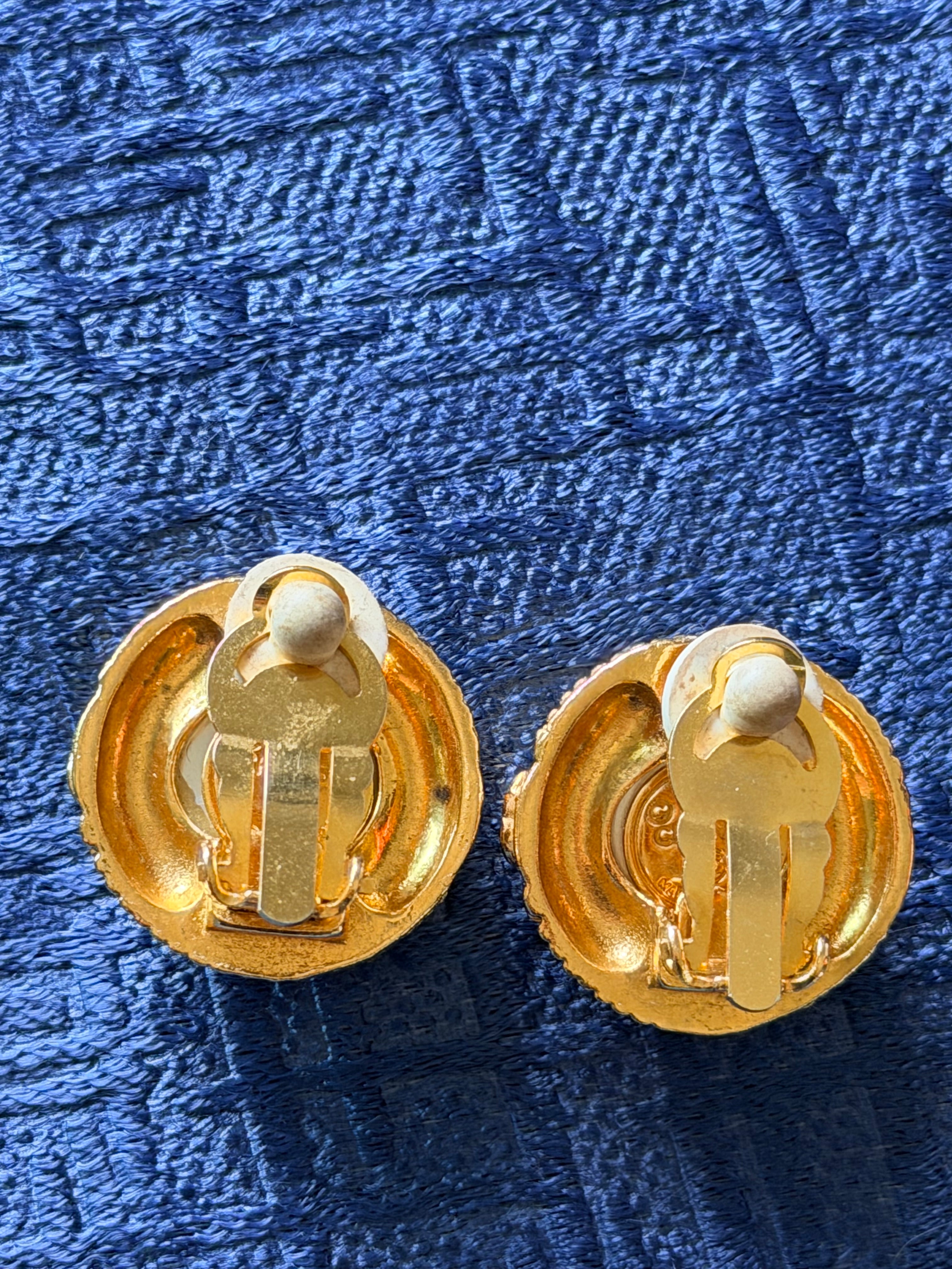 Vintage Chanel Faux Pearl Clip-On Earrings