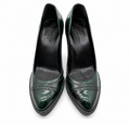Gucci Green Leather Platform Pumps Size EU 37.5 / US 7.5 Made in Italy