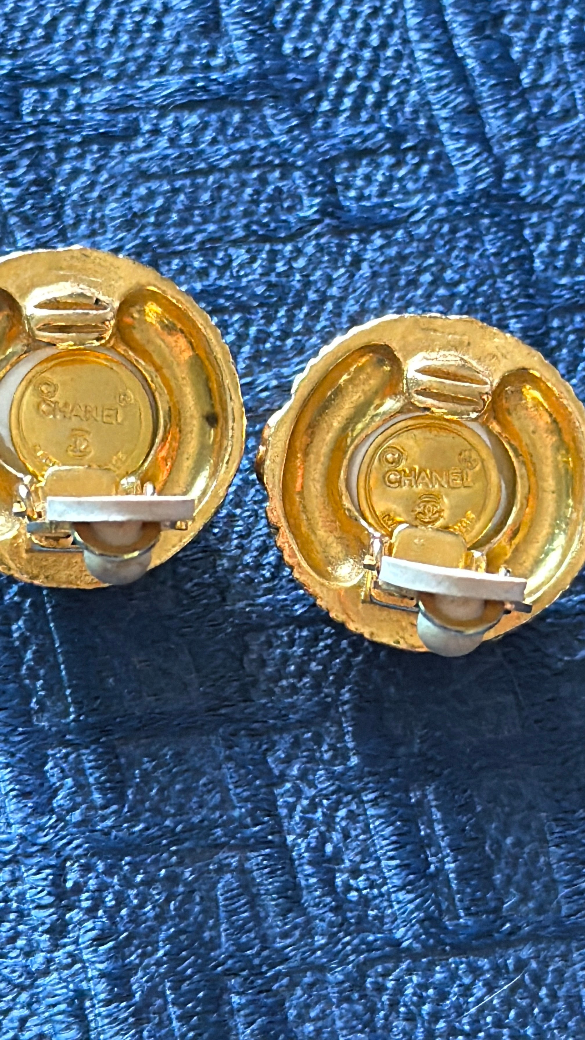 Vintage Chanel Faux Pearl Clip-On Earrings