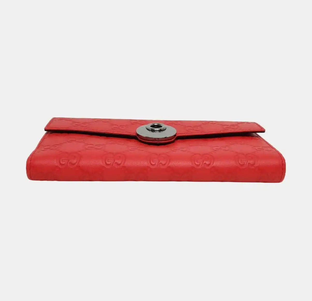 Gucci Microguccissima Red Leather Continental Flap Wallet