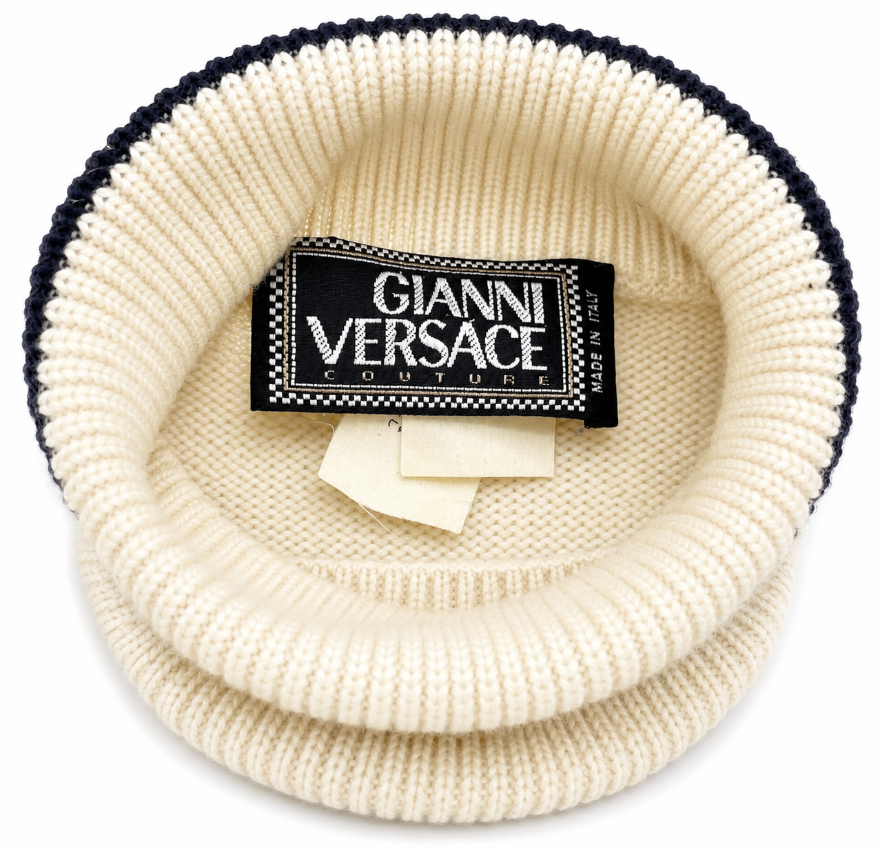 Gianni Versace Couture Argyle Knit Turtleneck Vest