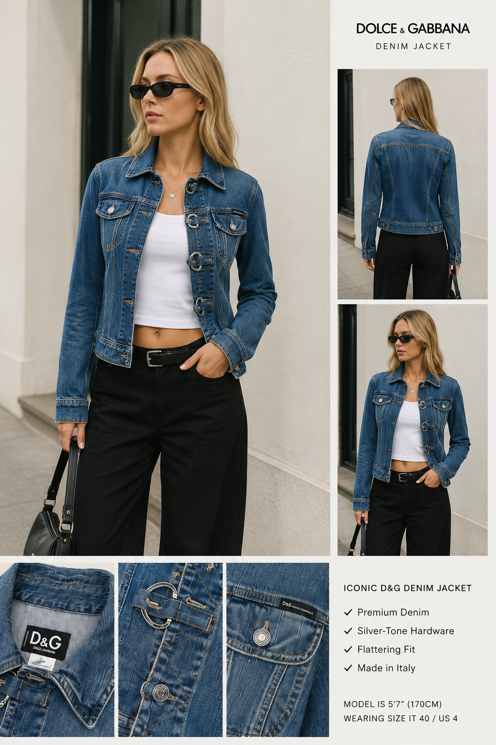 Dolce & Gabbana D&G Fitted Denim Jacket