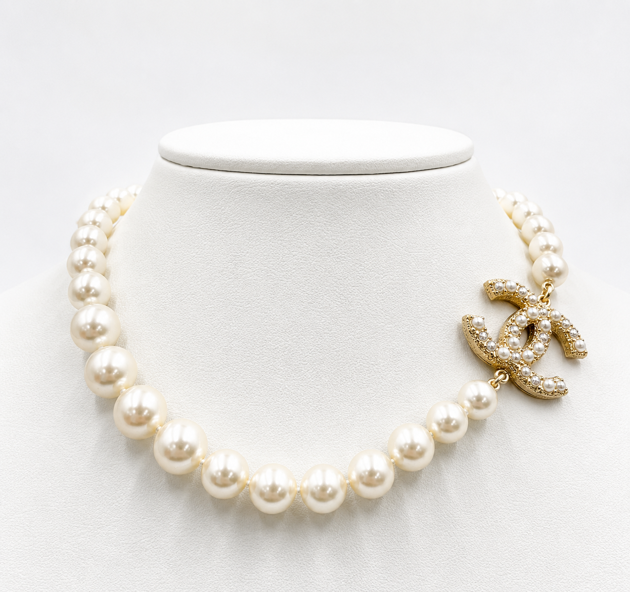 CHANEL 100th Anniversary Double CC Pearl Necklace