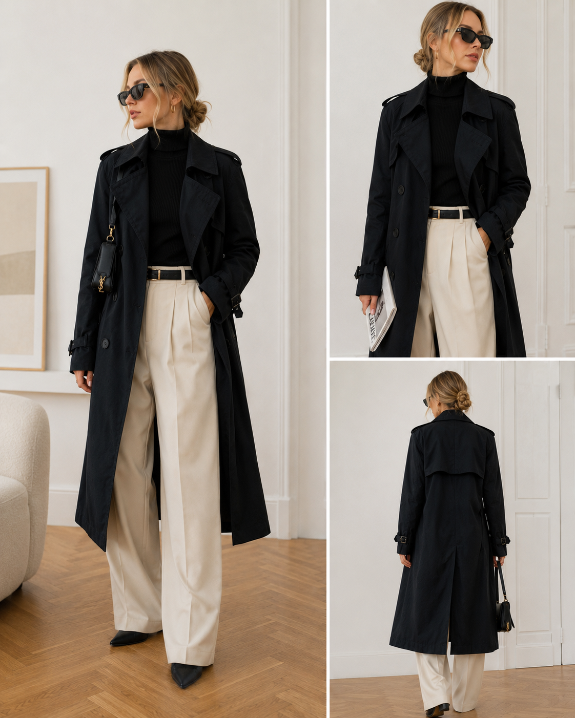 Yves Saint Laurent Double-Breasted Trench Coat