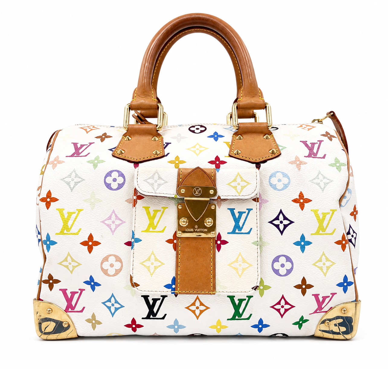 Louis Vuitton Multicolor Speedy 30 with Golden Arrow Corners